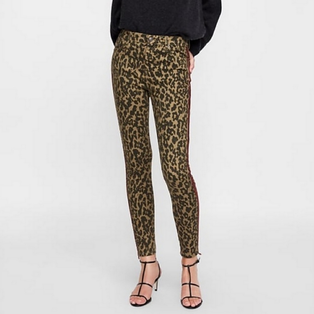 ZARA Premium Womens Leopard Print Velvet Trim 2 - Picture 2 of 8